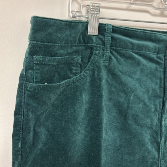 Talbots Green Velveteen Slim Pants - Picture 2 of 8